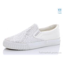 Сліпони жіночі тканинні Літо D10 white (8 пар р.36-41) "CR" недорого оптом від прямого постачальника