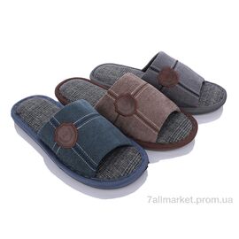Тапки чоловічі домашні Весна/осінь WF912 mix (12 пар р.40-45) "Deshman" недорого оптом від прямого постачальника