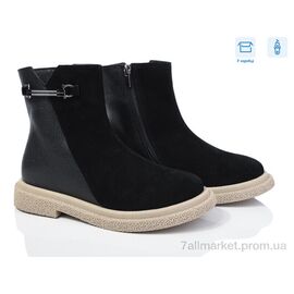 Фотография Ботинки женские стильные Весна/осень 239 чорний (6 пар р.36-40) "Мрія" недорого оптом от прямого поставщика