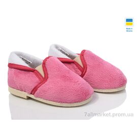 Тапки дитячі домашні Весна/осінь 1013 рожевий велюр (10 пар р.11-14) "LiBang" недорого оптом від прямого постачальника