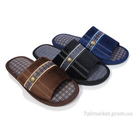 Тапки чоловічі домашні Весна/осінь WF963 mix (12 пар р.40-45) "Deshman" недорого оптом від прямого постачальника