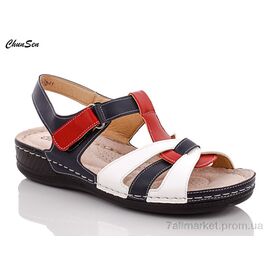 Фотография Босоножки женские летние Лето W107D-11 (6 пар р.41-43) "Chunsen" недорого оптом от прямого поставщика