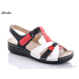 Фотография Босоножки женские летние Лето W107-1 (8 пар р.37-42) "Chunsen" недорого оптом от прямого поставщика