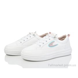 Фотография Кроссовки женские модные Весна/осень 149-65 white-pink (8 пар р.36-41) "Violeta" недорого оптом от прямого поставщика