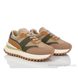 Фотография Кроссовки женские модные Весна/осень 149-63 khaki (8 пар р.36-41) "Violeta" недорого оптом от прямого поставщика
