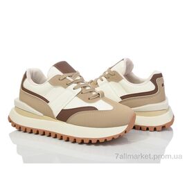 Фотография Кроссовки женские модные Весна/осень 149-63 beige-khaki (8 пар р.36-41) "Violeta" недорого оптом от прямого поставщика