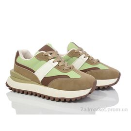 Фотография Кроссовки женские модные Весна/осень 149-63 green (8 пар р.36-41) "Violeta" недорого оптом от прямого поставщика