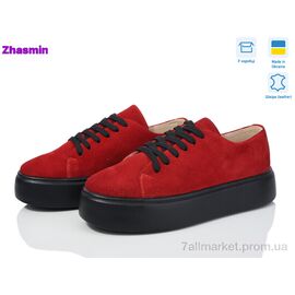 Фотография Туфли женские стильные Весна/осень 22 спил червоний з.ч.під. (5 пар р.36-40) "Zhasmin" недорого оптом от прямого поставщика