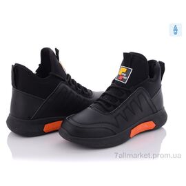 Фотография Ботинки женские стильные Весна/осень 80-83 black-orange (8 пар р.36-41) "Violeta" недорого оптом от прямого поставщика