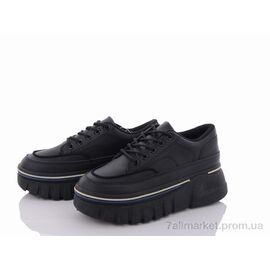 Фотография Кроссовки женские модные Весна/осень 20-901-1 black (8 пар р.36-41) "Violeta" недорого оптом от прямого поставщика