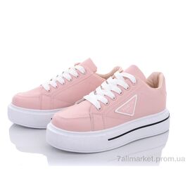 Кросівки жіночі модні Весна/осінь 177-25 pink-white (8 пар р.36-41) "Violeta" недорого оптом від прямого постачальника