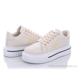 Кросівки жіночі модні Весна/осінь 177-25 beige-white (8 пар р.36-41) "Violeta" недорого оптом від прямого постачальника