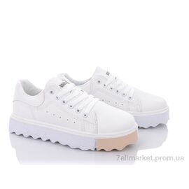 Фотография Кроссовки женские модные Весна/осень 169-19 white (8 пар р.36-41) "Violeta" недорого оптом от прямого поставщика