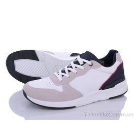 Кросівки чоловічі модні Весна/осінь 9-785 white-grey (8 пар р.40-45) "Violeta" недорого оптом від прямого постачальника