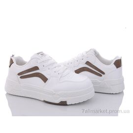 Кросівки жіночі модні Весна/осінь 45-95 white-khaki (8 пар р.37-41) "Violeta" недорого оптом від прямого постачальника