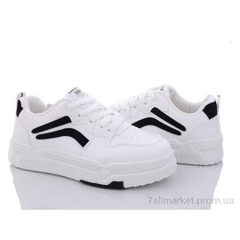 Кросівки жіночі модні Весна/осінь 45-95 white-black (8 пар р.37-41) "Violeta" недорого оптом від прямого постачальника