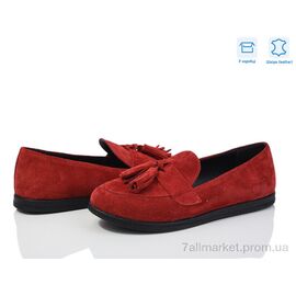 Фотография Туфли женские стильные Весна/осень 245-1 червона замша (5 пар р.36-40) "A.Dama" недорого оптом от прямого поставщика