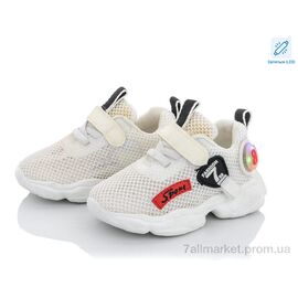 Фотография Кроссовки детские модные Лето NC106-1 white LED (6 пар р.21-26) "Clibee" недорого оптом от прямого поставщика
