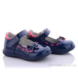 Фотография Туфли детские удобные Весна/осень D501 blue (8 пар р.14-19) "Clibee" недорого оптом от прямого поставщика