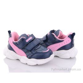 Фотография Кроссовки детские модные Весна/осень F22 d.blue-pink (6 пар р.21-25) "Clibee" недорого оптом от прямого поставщика