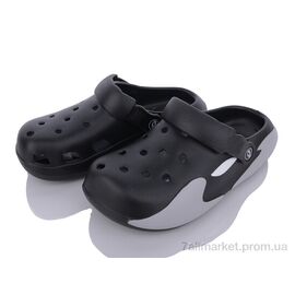 Фотография Кроксы женские летние Лето F777-6 black (6 пар р.36-41) "Lion-Lu" недорого оптом от прямого поставщика
