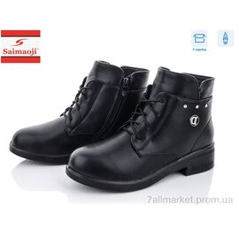 Фотография Ботинки женские стильные Весна/осень A6621-3-1 (8 пар р.36-41) "Saimaoji" недорого оптом от прямого поставщика