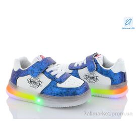Кросівки дитячі модні Весна/осінь NC61-1 navy LED (6 пар р.21-25) "Clibee" недорого оптом від прямого постачальника