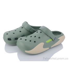 Крокси чоловічі легкі Літо F777-2 green (6 пар р.40-45) "Lion-Lu" недорого оптом від прямого постачальника