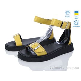 Босоніжки жіночі літні Літо 472 жовтий ш. (6 пар р.36-40) "G-Aira" недорого оптом від прямого постачальника