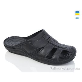 Шльопанці чоловічі пляжні Літо N27 чорний (6 пар р.40-45) "Lot Shoes" недорого оптом від прямого постачальника