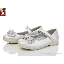 Туфлі дитячі зручні Весна/осінь D27 silver 26р (1 пар р.One size) "Clibee" недорого оптом від прямого постачальника