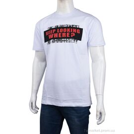 Футболка чоловіча Літо 3707-163-4 white (4 шт. р.сіткаM-2XL) "Мир" недорого оптом від прямого постачальника