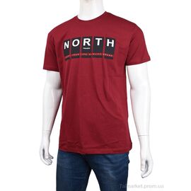 Футболка чоловіча Літо 3707-0070-2 bordo (4 шт. р.сіткаM-2XL) "Мир" недорого оптом від прямого постачальника