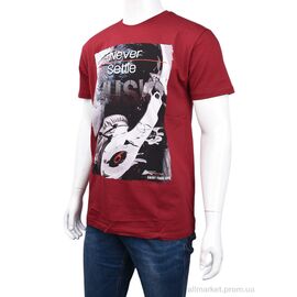 Футболка чоловіча Літо 3707-115-1 bordo (4 шт. р.сіткаM-2XL) "Мир" недорого оптом від прямого постачальника