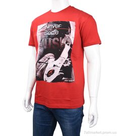 Футболка чоловіча Літо 3707-115-3 red (4 шт. р.сіткаM-2XL) "Мир" недорого оптом від прямого постачальника