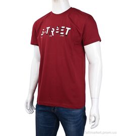 Футболка чоловіча Літо 3707-055-1 bordo (4 шт. р.сіткаM-2XL) "Мир" недорого оптом від прямого постачальника