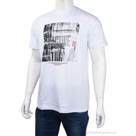 Футболка чоловіча Літо 3707-109-4 white (4 шт. р.сіткаM-2XL) "Мир" недорого оптом від прямого постачальника