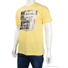 Футболка чоловіча Літо 3707-109 yellow (4 шт. р.сіткаM-2XL) "Мир" недорого оптом від прямого постачальника