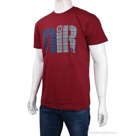Футболка чоловіча Літо 3707-0096-2 bordo (4 шт. р.сіткаM-2XL) "Мир" недорого оптом від прямого постачальника