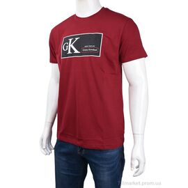 Футболка чоловіча Літо 3707-0083-2 bordo (4 шт. р.сіткаM-2XL) "Мир" недорого оптом від прямого постачальника