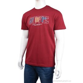Футболка чоловіча Літо 3707-106-1 bordo (4 шт. р.сіткаM-2XL) "Мир" недорого оптом від прямого постачальника
