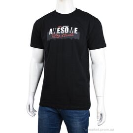 Футболка чоловіча Літо 3707-140-2 black (4 шт. р.сіткаM-2XL) "Мир" недорого оптом від прямого постачальника