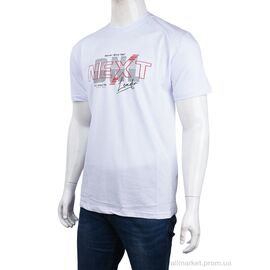 Футболка чоловіча Літо 3707-130 white (4 шт. р.сіткаM-2XL) "Мир" недорого оптом від прямого постачальника