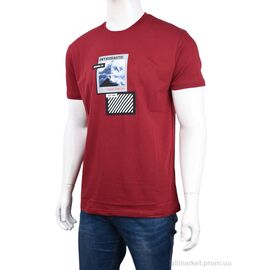 Футболка чоловіча Літо 3707-075 bordo (4 шт. р.сіткаM-2XL) "Мир" недорого оптом від прямого постачальника