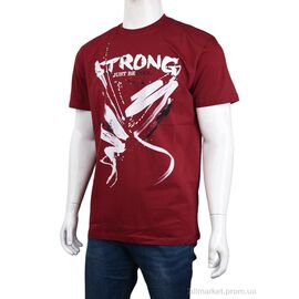 Футболка чоловіча Літо 3707-122-2 bordo (4 шт. р.сіткаM-2XL) "Мир" недорого оптом від прямого постачальника