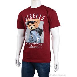 Футболка чоловіча Літо 3707-118 bordo (4 шт. р.сіткаM-2XL) "Мир" недорого оптом від прямого постачальника