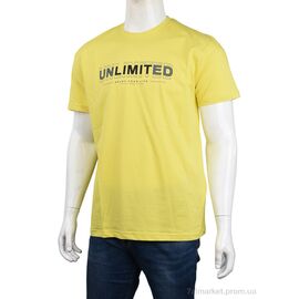 Футболка чоловіча Літо 3707-76-3 yellow (4 шт. р.сіткаM-2XL) "Мир" недорого оптом від прямого постачальника