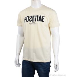 Футболка чоловіча Літо 3707-0563 beige (4 шт. р.сіткаM-2XL) "Мир" недорого оптом від прямого постачальника