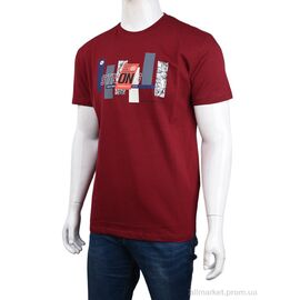 Футболка чоловіча Літо 3707-062 bordo (4 шт. р.сіткаM-2XL) "Мир" недорого оптом від прямого постачальника