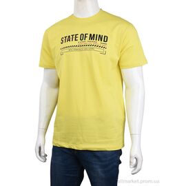 Футболка чоловіча Літо 3707-065 yellow (4 шт. р.сіткаM-2XL) "Мир" недорого оптом від прямого постачальника